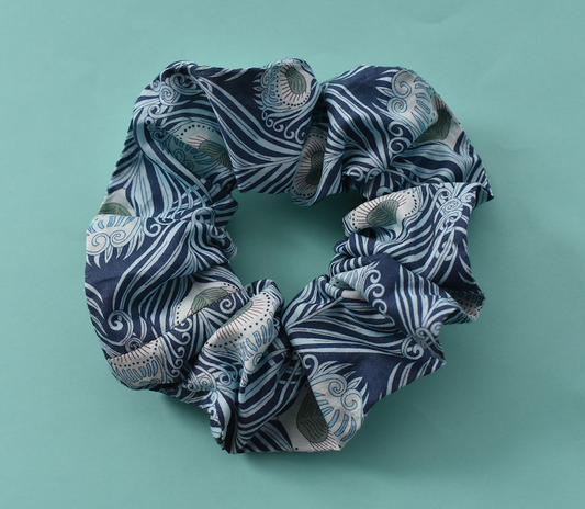 Scrunchie -  Liberty of London Caesar Peacock Feather