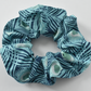 Scrunchie -  Liberty of London Caesar Peacock Feather - Silk & Lawn