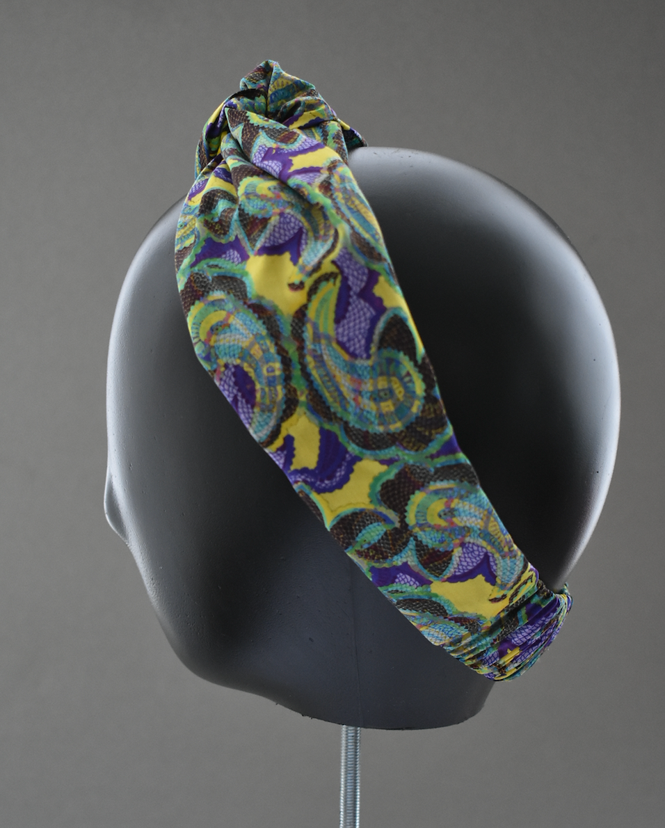 Ladies Twisted Turban Headband - Liberty of London Babylon - Silk & Lawn