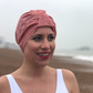 Salty Sea Knot - Swimming Cap Topper - Swim Turban - Red Marco - Silk & Lawn