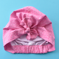 Ladies Turban Hat - Liberty of London Glenjade Pink - Silk & Lawn