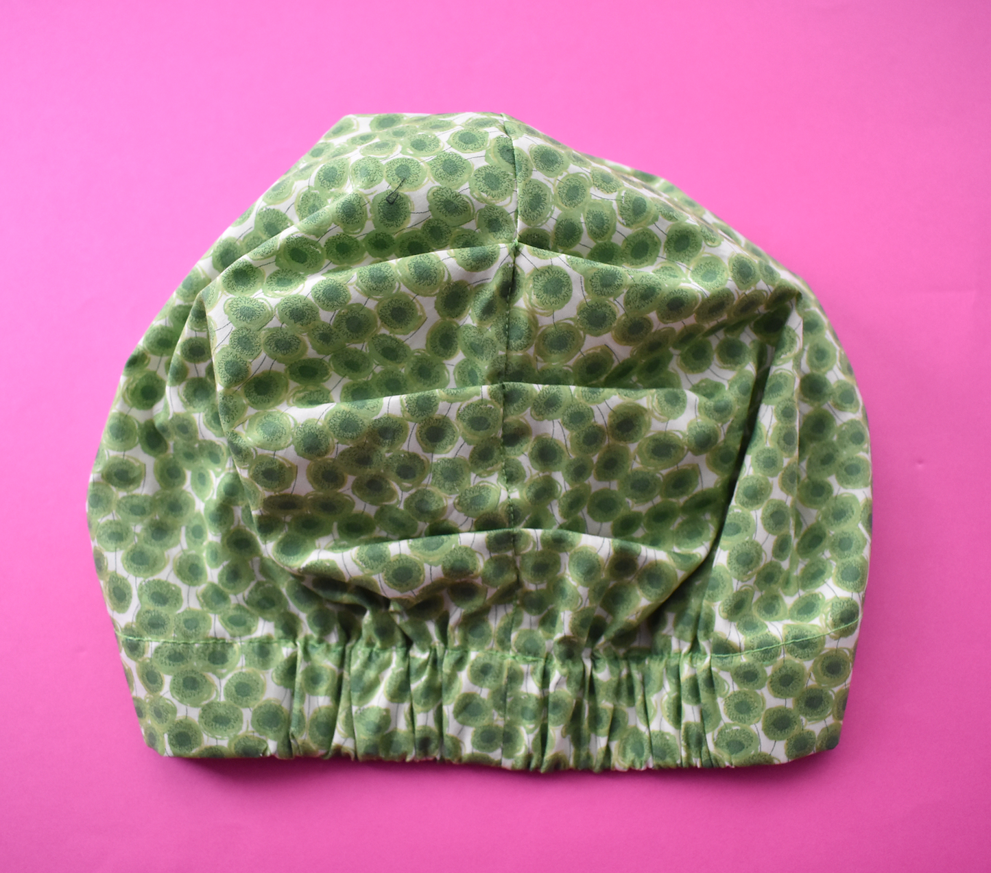 Ladies Turban Hat - Liberty of London Sunbeam Xanthe Green - Silk & Lawn
