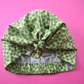 Ladies Turban Hat - Liberty of London Sunbeam Xanthe Green - Silk & Lawn