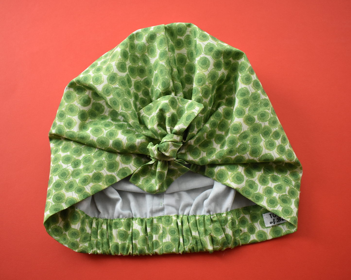 Ladies Turban Hat - Liberty of London Sunbeam Xanthe Green - Silk & Lawn