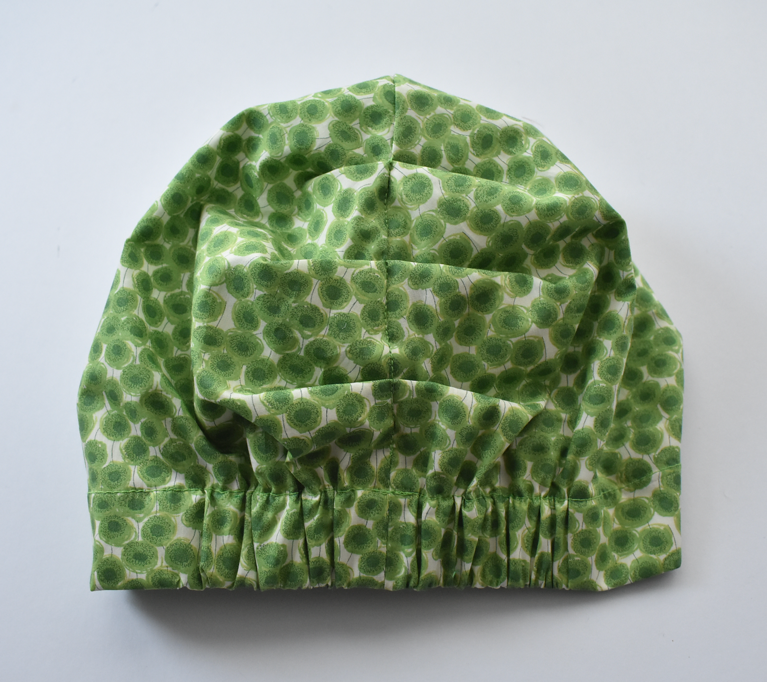 Ladies Turban Hat - Liberty of London Sunbeam Xanthe Green - Silk & Lawn