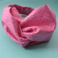 Ladies Twisted Turban Headband - Liberty of London Glenjade Pink - Silk & Lawn