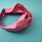 Ladies Twisted Turban Headband - Liberty of London Glenjade Pink - Silk & Lawn