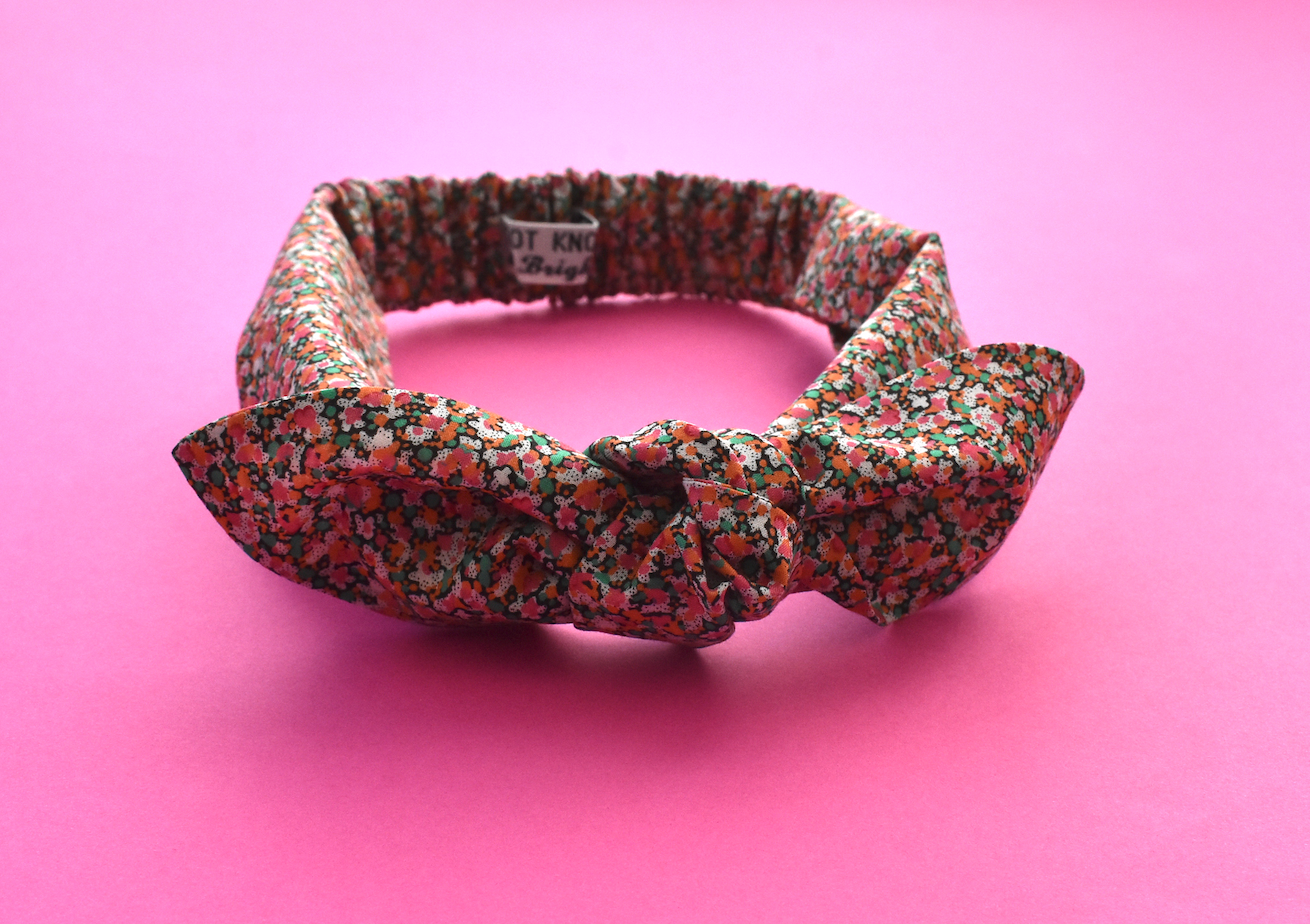 Ladies Knot hairband - Liberty of London Pink Ditsy
