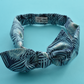 Ladies Knot hairband - Liberty of London Caesar Peacock Feather - Silk & Lawn