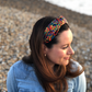 Silk Knot Alice band - Liberty of London Artist Jewel graphic printed silk - Silk & Lawn