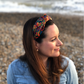 Silk Knot Alice band - Liberty of London Artist Jewel graphic printed silk - Silk & Lawn