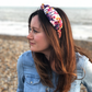 Luxury Silk Knot Alice band - Liberty of London Artist Ombrellino printed silk - Silk & Lawn