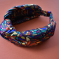 Silk Knot Alice band - Liberty of London Artist Jewel graphic printed silk - Silk & Lawn