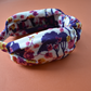 Luxury Silk Knot Alice band - Liberty of London Artist Ombrellino printed silk - Silk & Lawn
