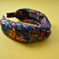 Silk Knot Alice band - Liberty of London Artist Jewel graphic printed silk - Silk & Lawn