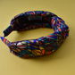 Silk Knot Alice band - Liberty of London Artist Jewel graphic printed silk - Silk & Lawn