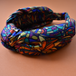 Silk Knot Alice band - Liberty of London Artist Jewel graphic printed silk - Silk & Lawn