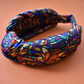 Silk Knot Alice band - Liberty of London Artist Jewel graphic printed silk - Silk & Lawn