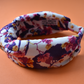 Luxury Silk Knot Alice band - Liberty of London Artist Ombrellino printed silk - Silk & Lawn