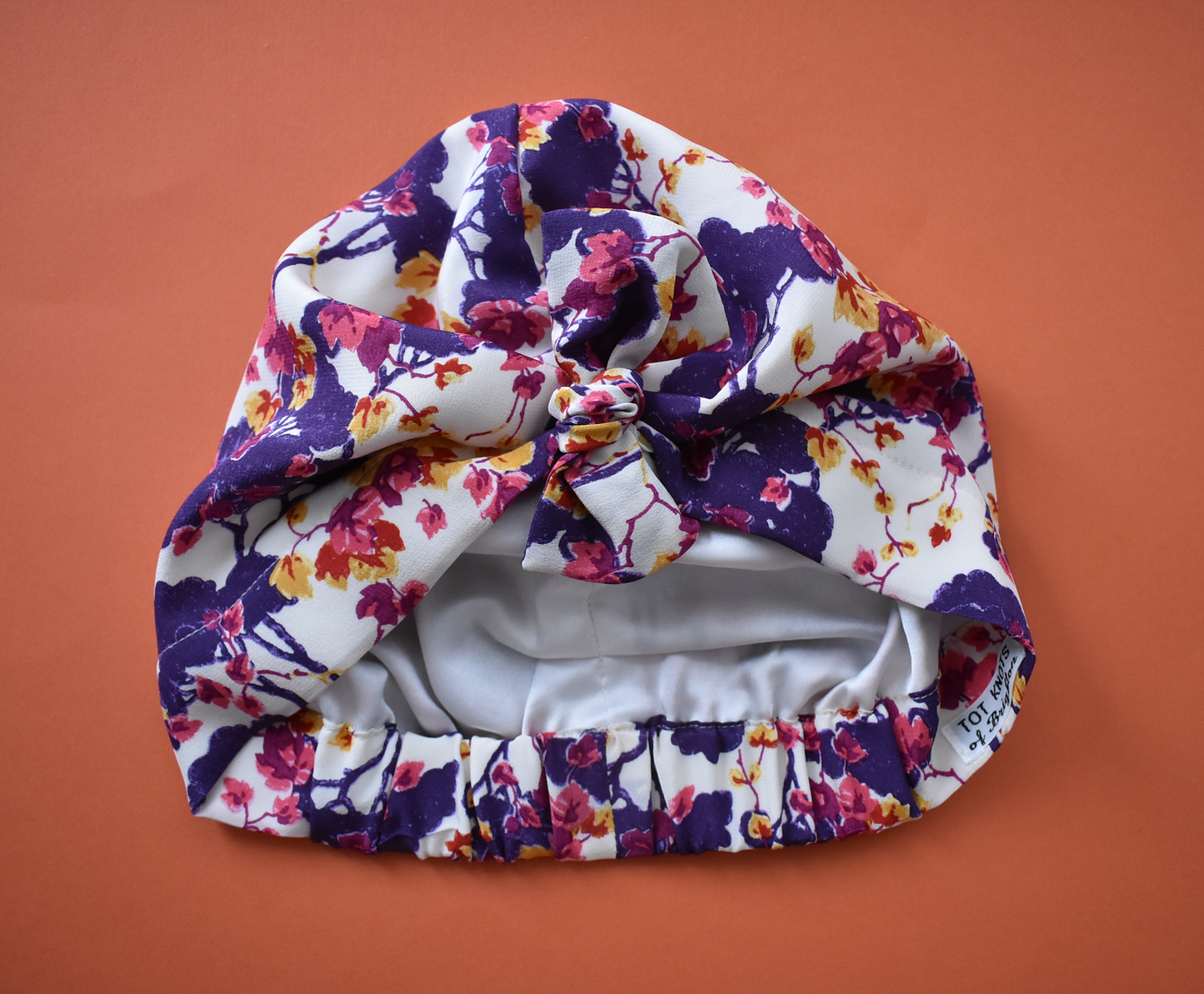 Luxury 100% pure silk Turban & Head wrap - Liberty of London Ombrellino Japanese blossom printed silk