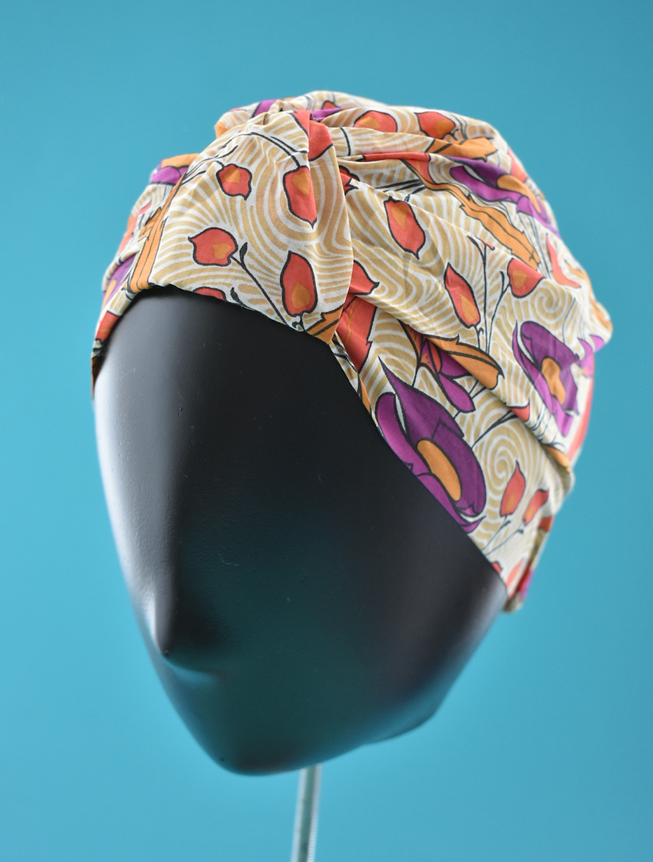 Salty Sea Knot - Swimming Cap Topper - Swim Turban - Vintage Liberty Adejade - Silk & Lawn
