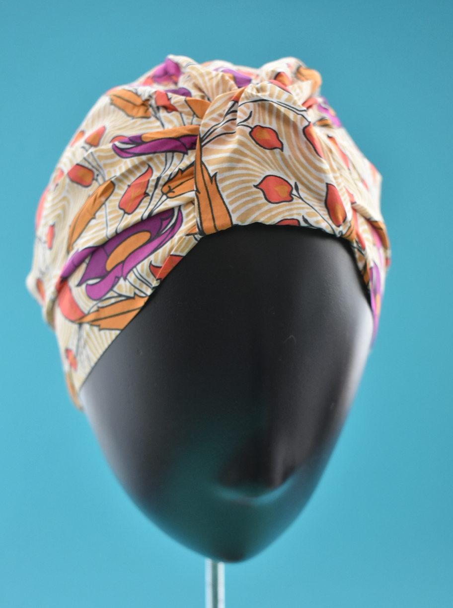 Salty Sea Knot - Swimming Cap Topper - Swim Turban - Vintage Liberty Adejade - Silk & Lawn