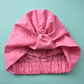 Salty Sea Knot - Swimming Cap Topper - Swim Turban - Pink Glenjade - Silk & Lawn