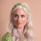 Ladies Knot Alice headband - Liberty of London Xanthe Sunbeam Green - Silk & Lawn