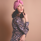 Ladies Turban Hat - Liberty of London Glenjade Pink - Silk & Lawn