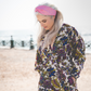 Ladies Twisted Turban Headband - Liberty of London Glenjade Pink - Silk & Lawn
