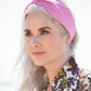 Ladies Twisted Turban Headband - Liberty of London Glenjade Pink - Silk & Lawn