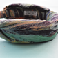 Luxury Silk Knot Alice band - Liberty of London Artist Manning Green printed silk - Silk & Lawn