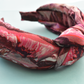 Luxury Silk Knot Alice band - Liberty of London Artist Manning pink printed silk - Silk & Lawn
