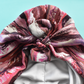 Luxury 100% silk crepe Turban & Head wrap - Liberty of London Artist Manning pink printed silk