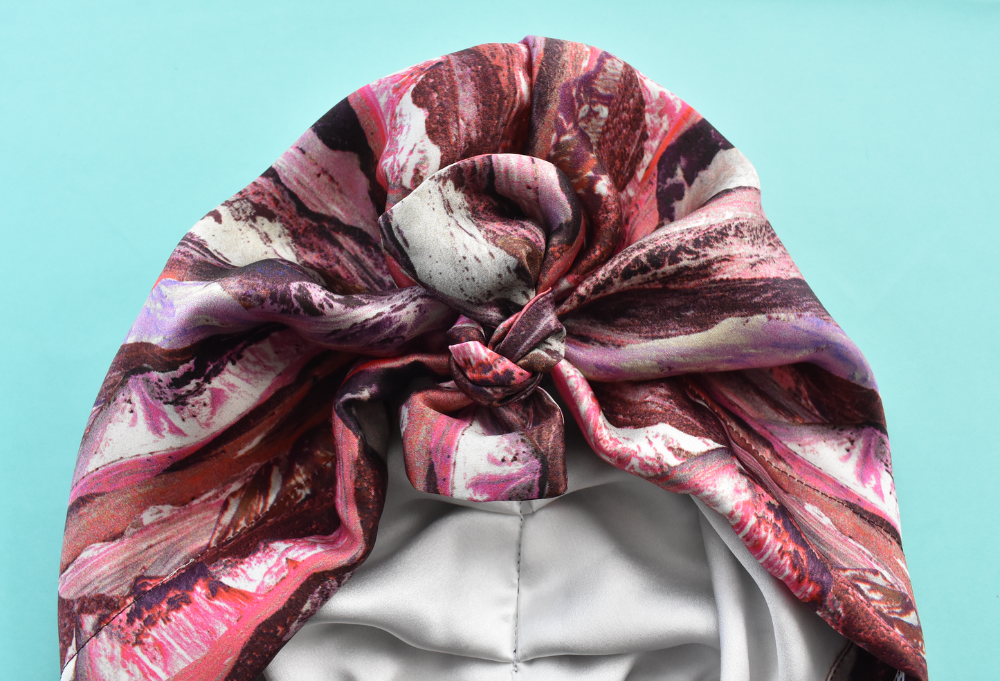 Luxury 100% pure silk Turban & Head wrap - Liberty of London Artist Manning pink printed silk