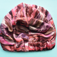 Luxury 100% silk crepe Turban & Head wrap - Liberty of London Artist Manning pink printed silk