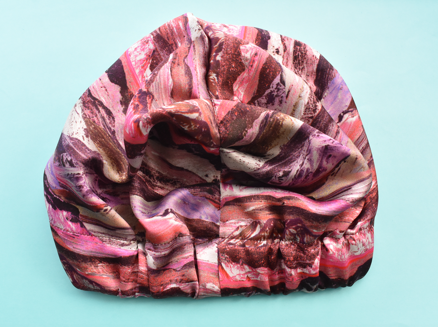 Luxury 100% pure silk Turban & Head wrap - Liberty of London Artist Manning pink printed silk