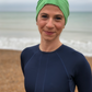 Salty Sea Knot - Swimming Cap Topper - Swim Turban - Green - Silk & Lawn