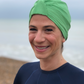 Salty Sea Knot - Swimming Cap Topper - Swim Turban - Green - Silk & Lawn