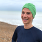 Salty Sea Knot - Swimming Cap Topper - Swim Turban - Green - Silk & Lawn