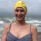 Salty Sea Knot - Swimming Cap Topper - Swim Turban - Yellow - Silk & Lawn