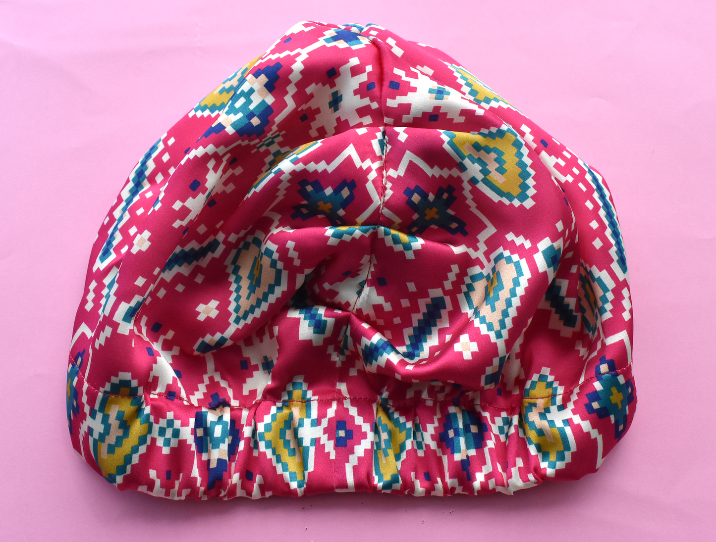 Luxury Silk Turban & Head wrap - Liberty of London Artist Tapestry Hearts printed silk satin