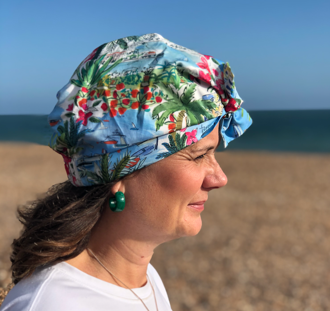 Ladies Turban Hat - Liberty of London Cape vista
