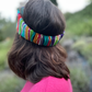 Twisted Turban hairband - Vintage Liberty of London Bright Multicolour Ikat Graphic in Varuna wool - Silk & Lawn