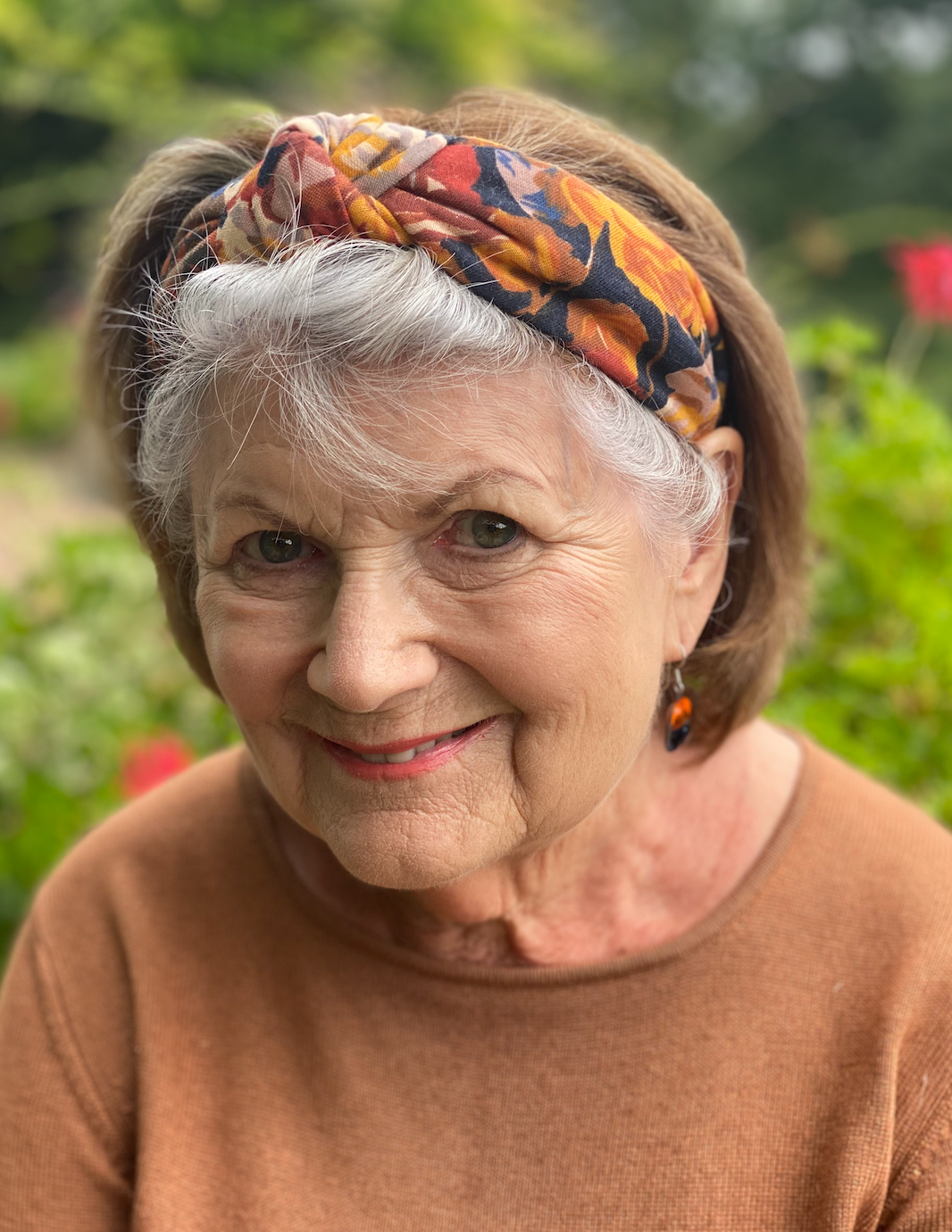 Knot Headband - Vintage Liberty of London Autumnal Rust Rose in Varuna wool