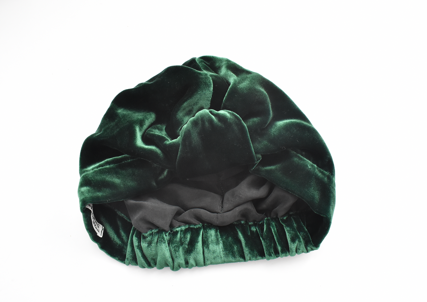 Luxury silk-velvet Turban & Head wrap - Emerald Green