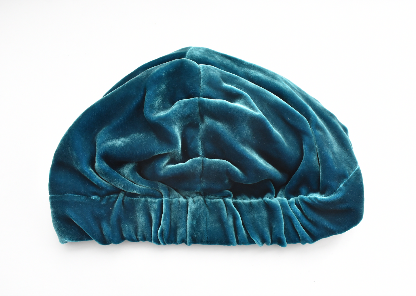 Luxury silk-velvet Turban & Head wrap -  blue teal
