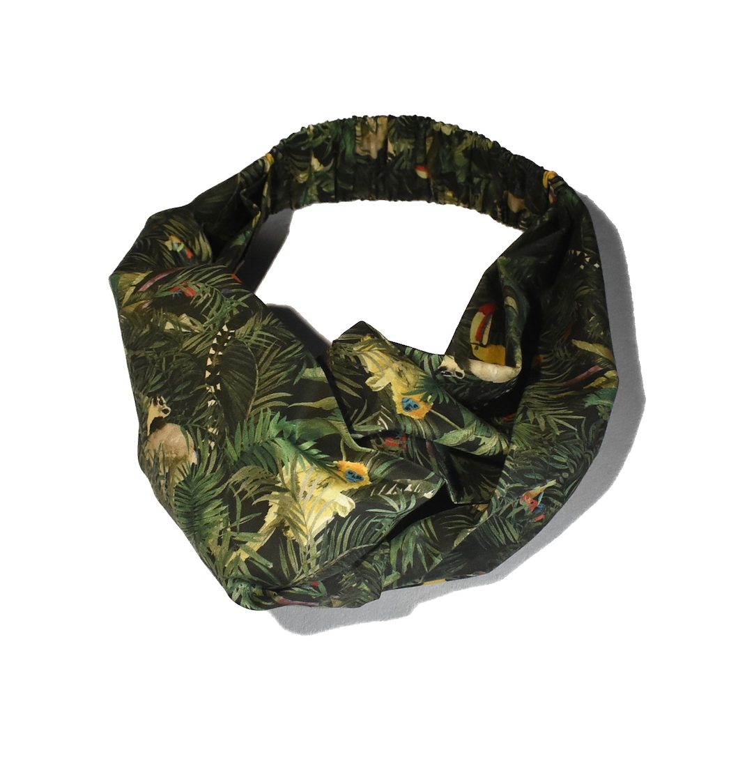 Kids Tot Knot Twisted hairband - Liberty of London Tou-Can Hide Jungle Animal print