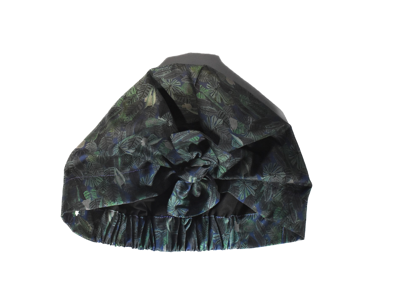 Little Land Girl Baby Hat - Liberty of London Chaparrel - Navy and Green Fern Print