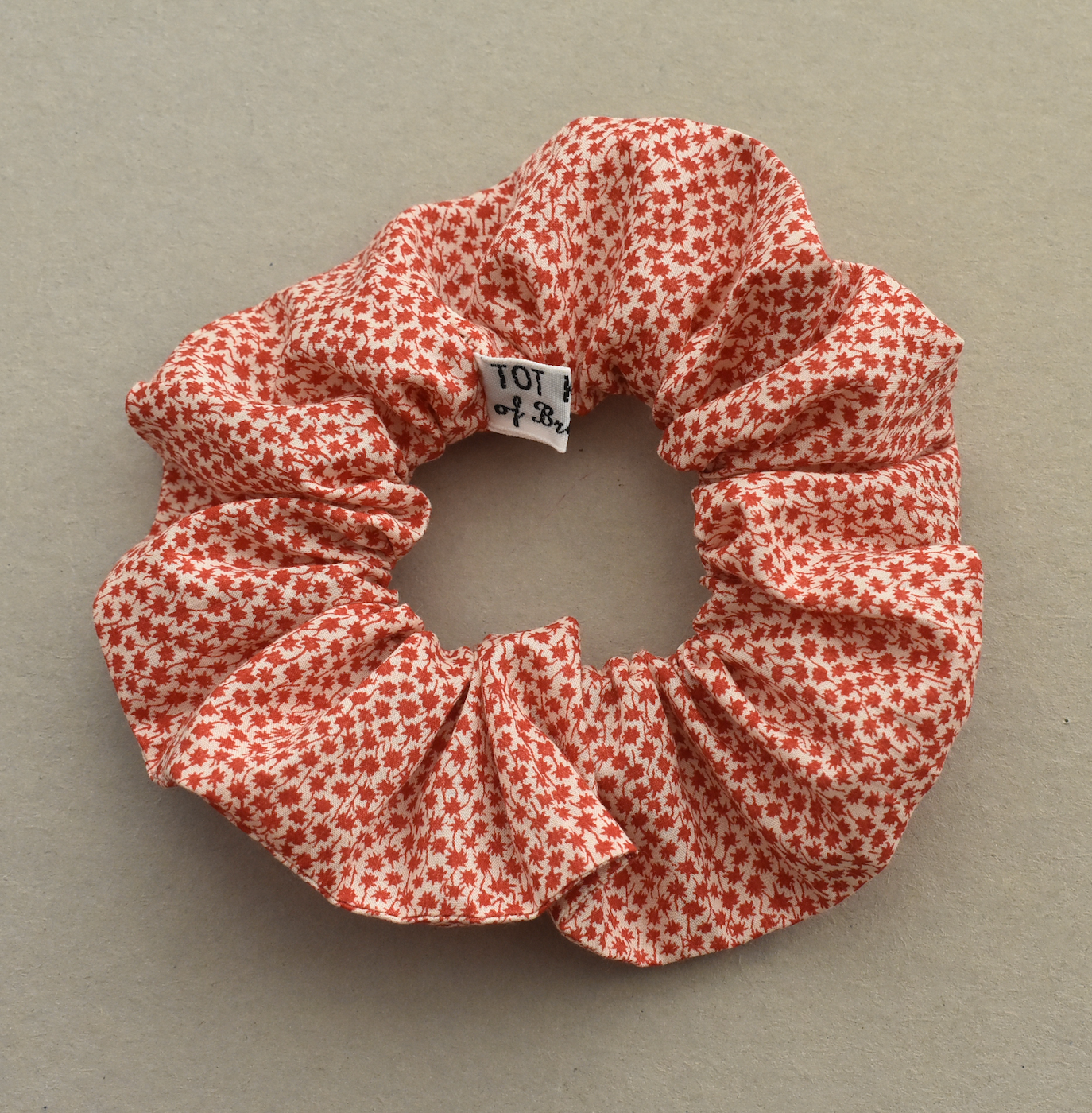 Christmas Scrunchie in Red Marco Ditsy print